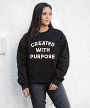 All Creations Co. Created With Purpose Crewneck Sweater- Christian Apparel - Christian Accessories