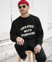 All Creations Co. Created With Purpose Crewneck Sweater- Christian Apparel - Christian Accessories