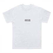 All Creations Co. God Is On Your Side White Tshirt - Christian Apparel - Christian Accessories