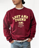 Lost and Found Maroon Oversized Crewneck Sweater  