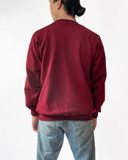 Lost and Found Maroon Oversized Crewneck Sweater  
