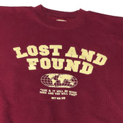 Lost and Found Maroon Oversized Crewneck Sweater  