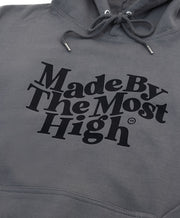 All Creations Co. Made By The Most High Hoodie -Gray- Christian Streetwear -Christian Apparel- Christian Accessories